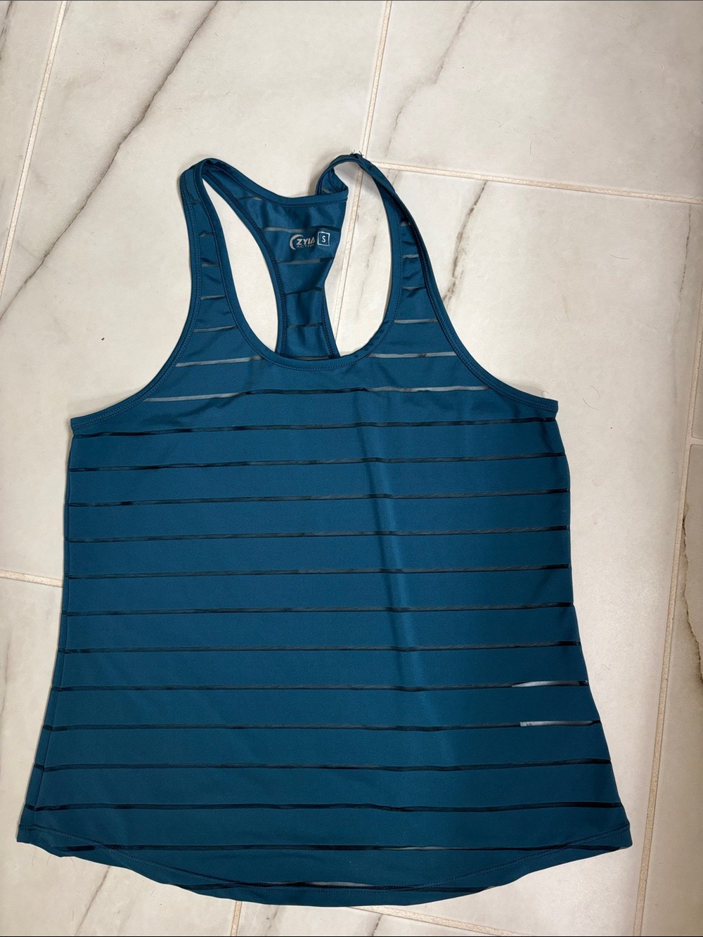 Zyia Racerback Havana Tank Top - Teal